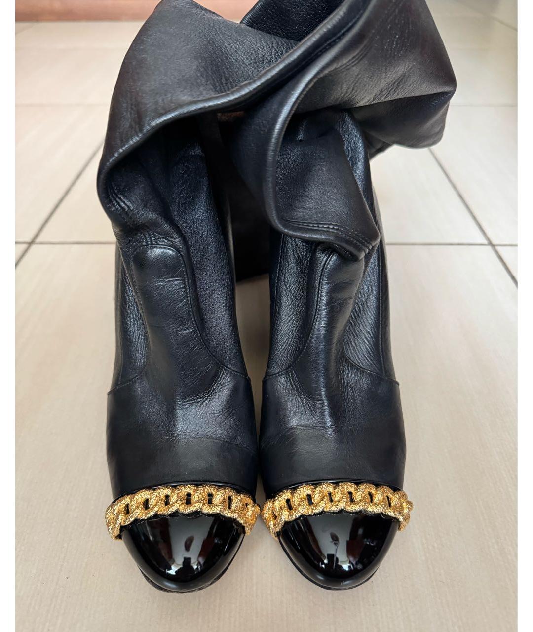 CASADEI Черные кожаные ботфорты, фото 2