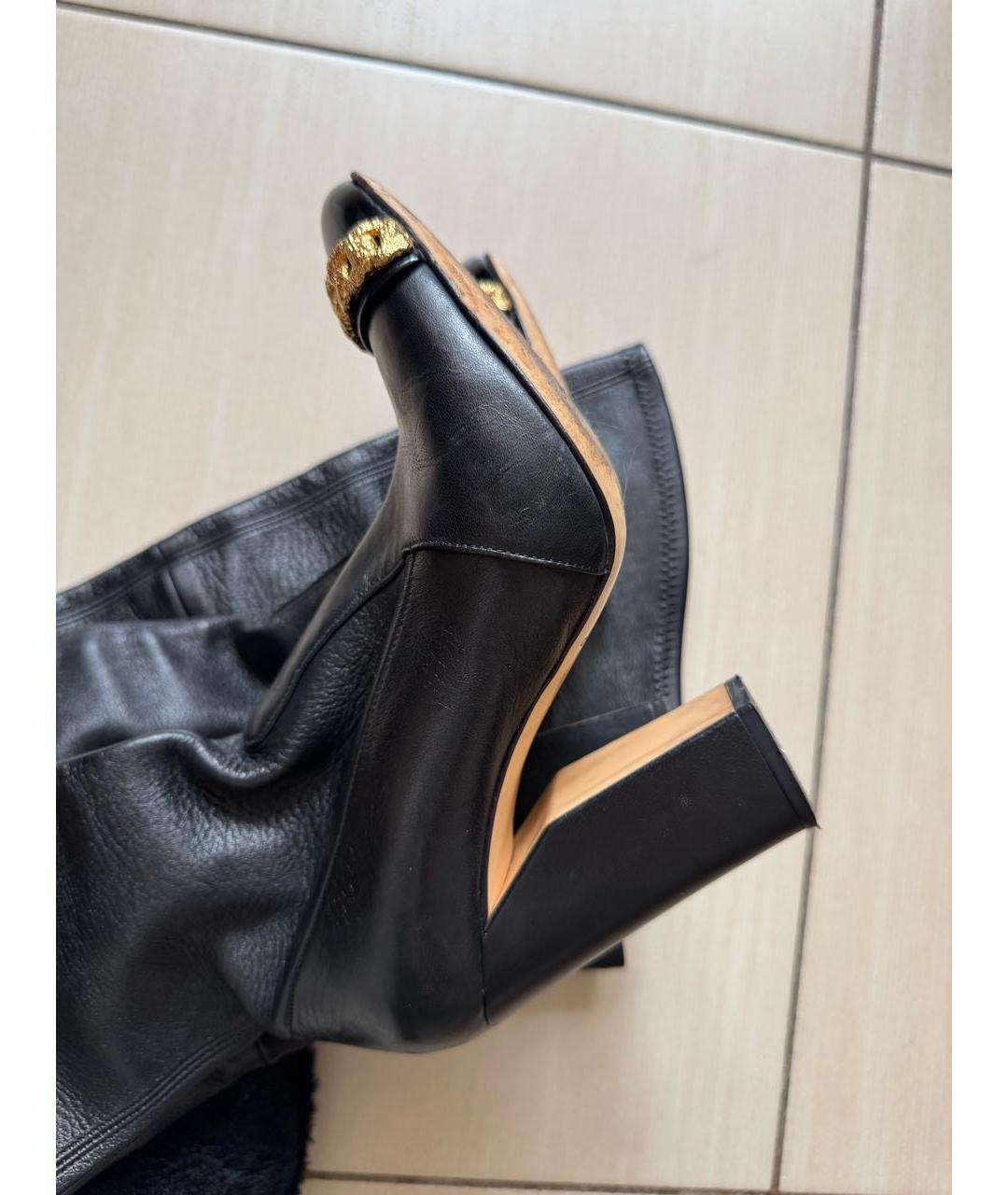 CASADEI Черные кожаные ботфорты, фото 8