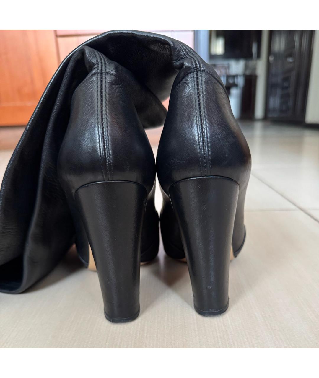 CASADEI Черные кожаные ботфорты, фото 4