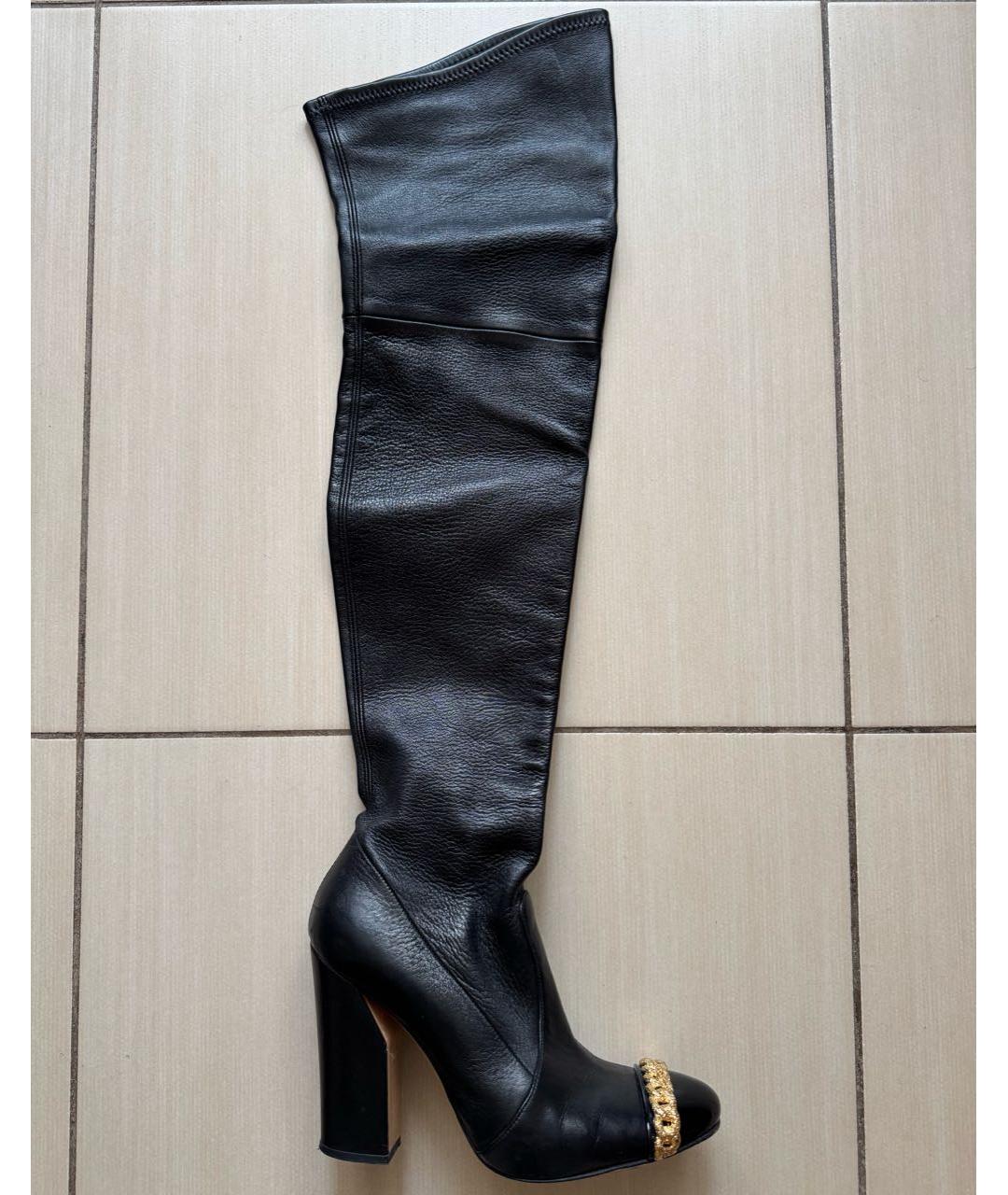 CASADEI Черные кожаные ботфорты, фото 9