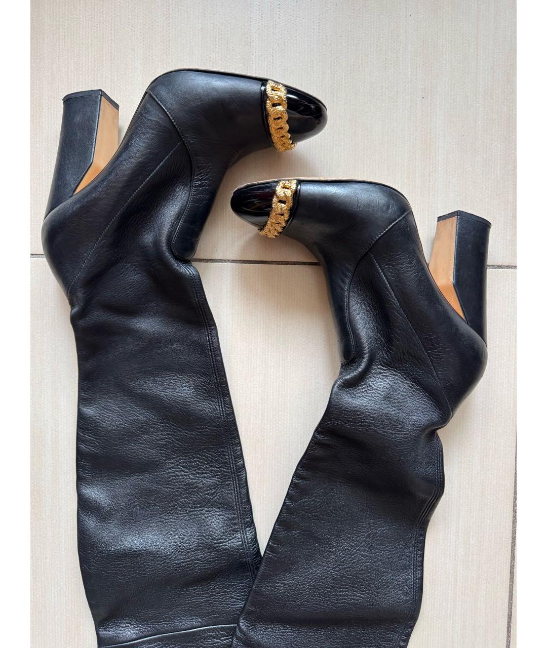 CASADEI Черные кожаные ботфорты, фото 6
