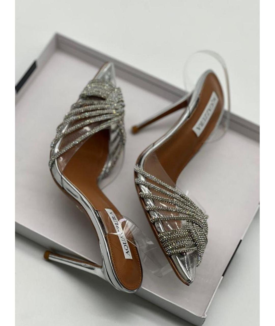 AQUAZZURA Кожаные босоножки, фото 2