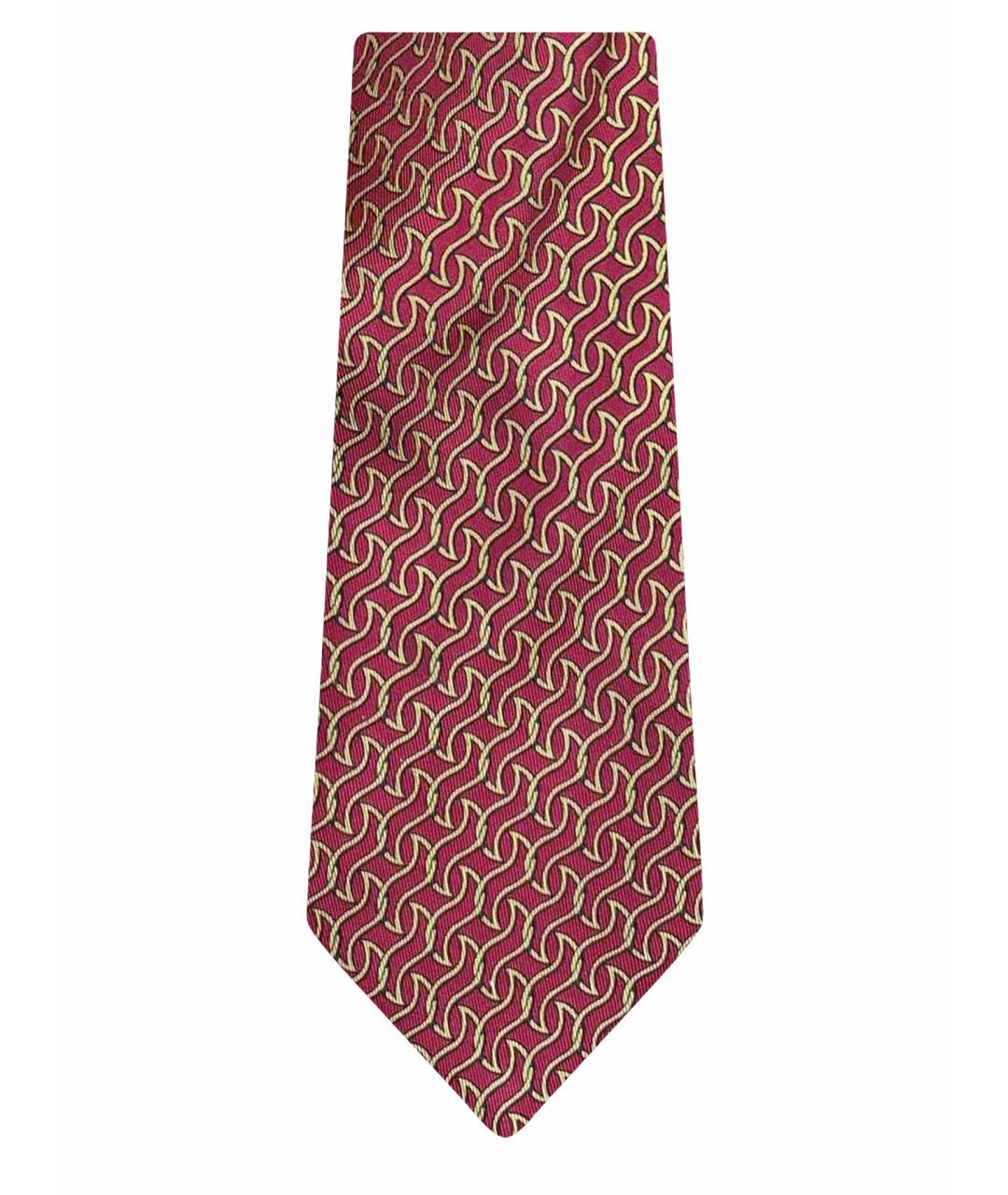 HERMES Красный шелковый галстук, фото 1