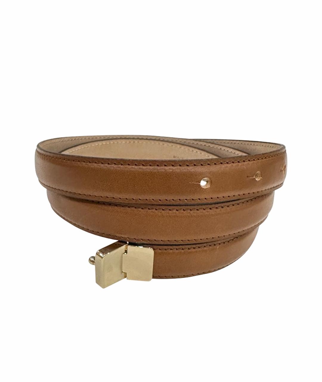 CHLOE Коричневый кожаный ремень, фото 6
