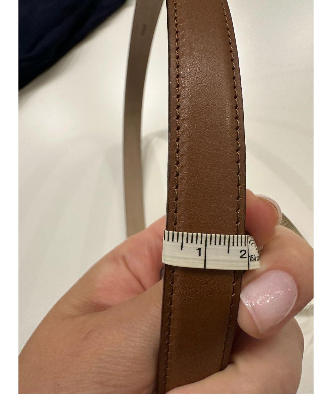 CHLOE Коричневый кожаный ремень, фото 5