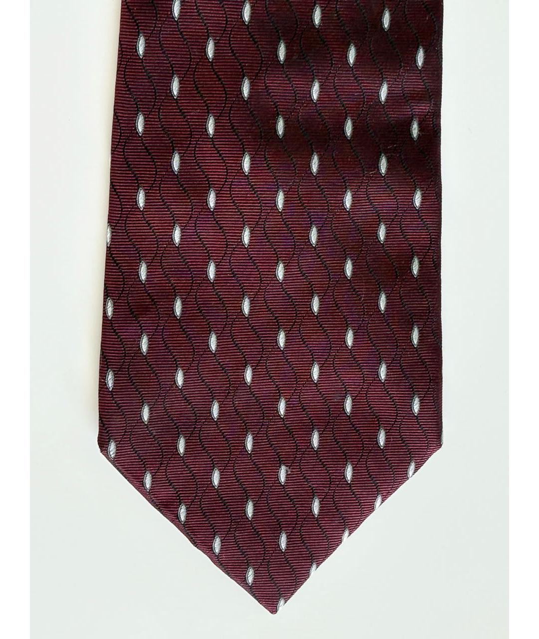 GIORGIO ARMANI Бордовый шелковый галстук, фото 2