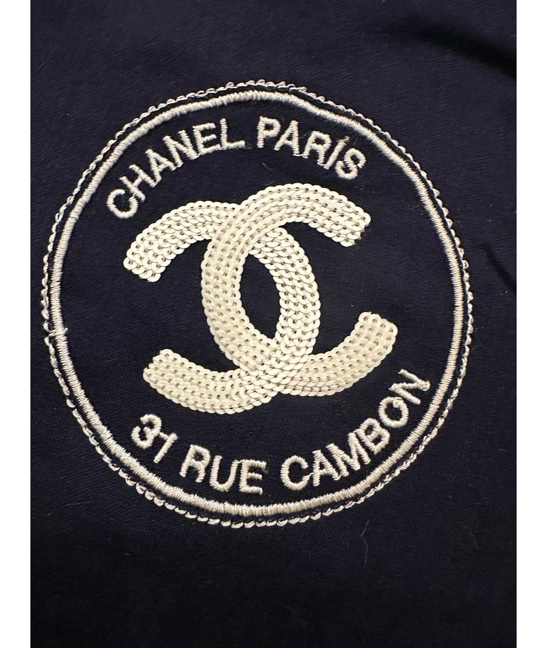 CHANEL Темно-синий платок, фото 4