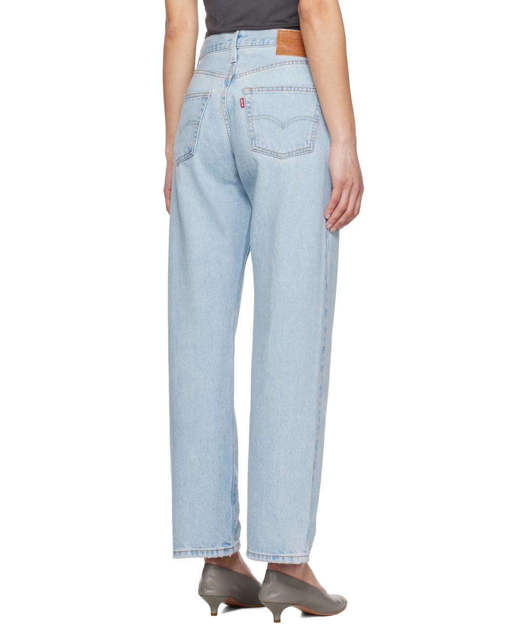 LEVI'S Голубые хлопковые прямые джинсы, фото 9