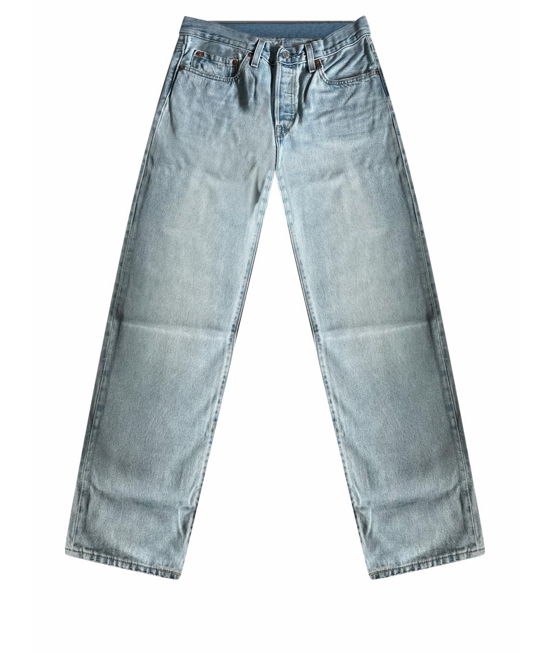 LEVI'S Голубые хлопковые прямые джинсы, фото 1