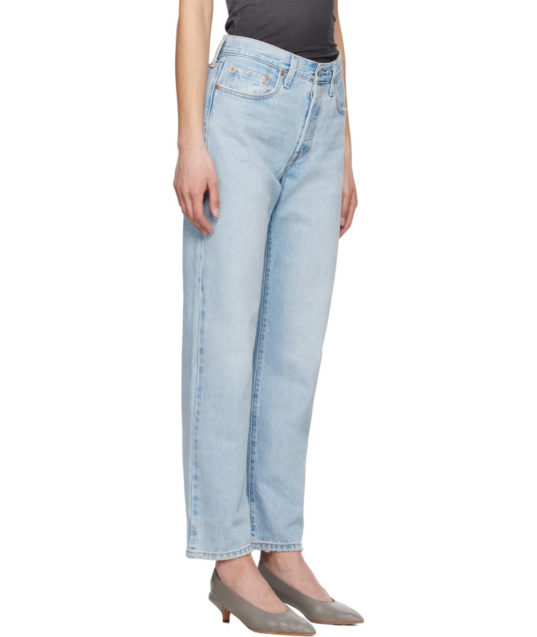 LEVI'S Голубые хлопковые прямые джинсы, фото 8