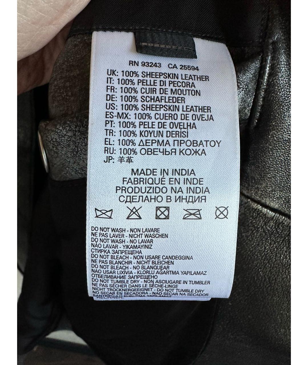 DIESEL Черная кожаная куртка, фото 4