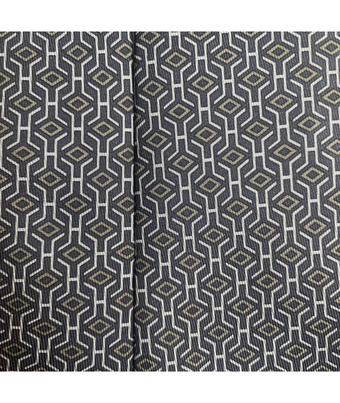 HERMES Серый шелковый галстук, фото 2