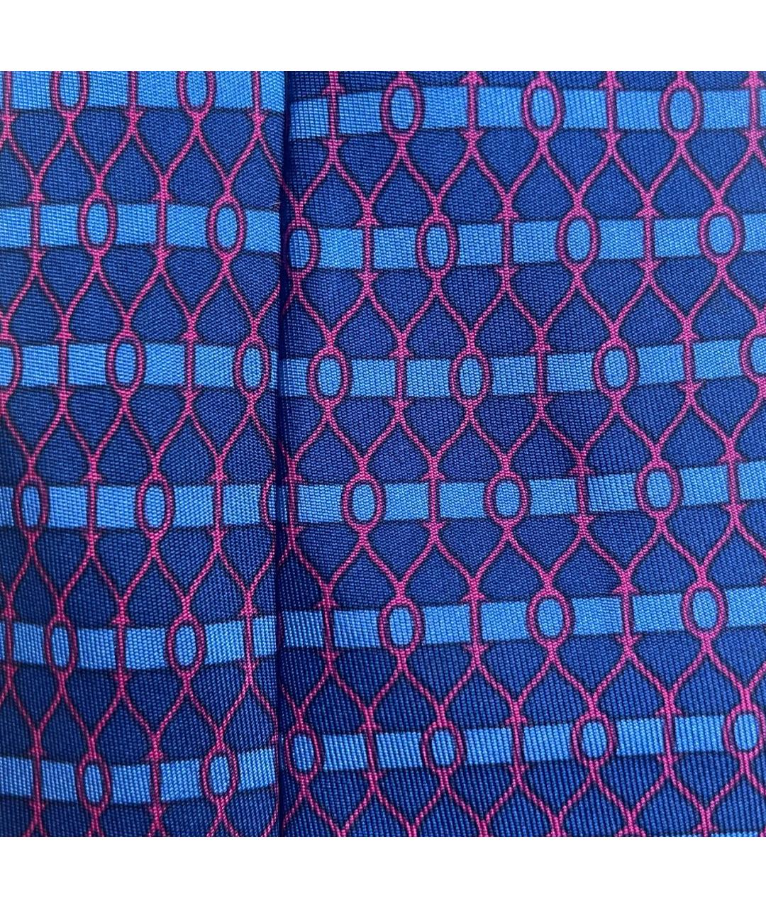 HERMES Синий шелковый галстук, фото 2