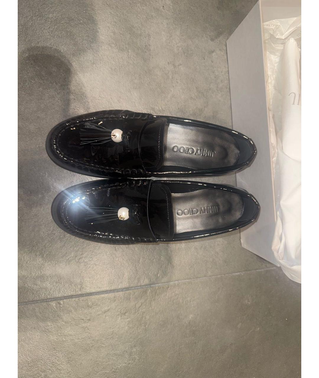 JIMMY CHOO Черные кожаные лоферы, фото 3