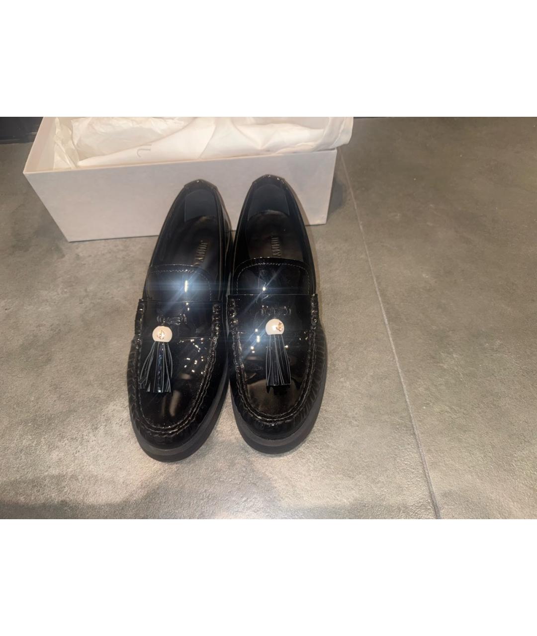 JIMMY CHOO Черные кожаные лоферы, фото 2
