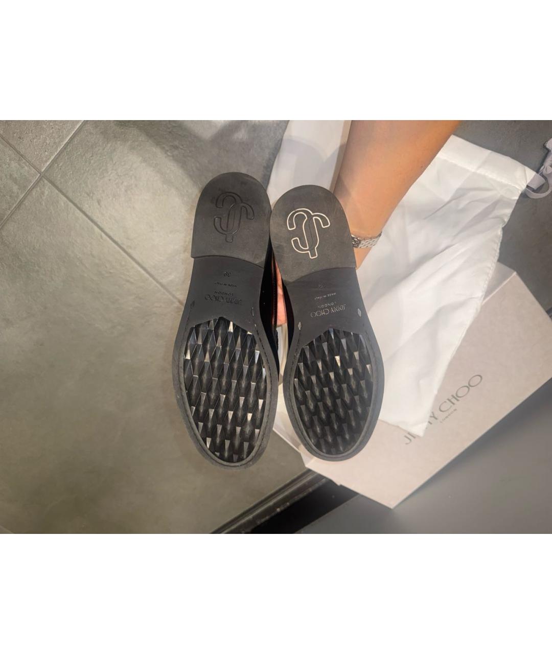 JIMMY CHOO Черные кожаные лоферы, фото 5