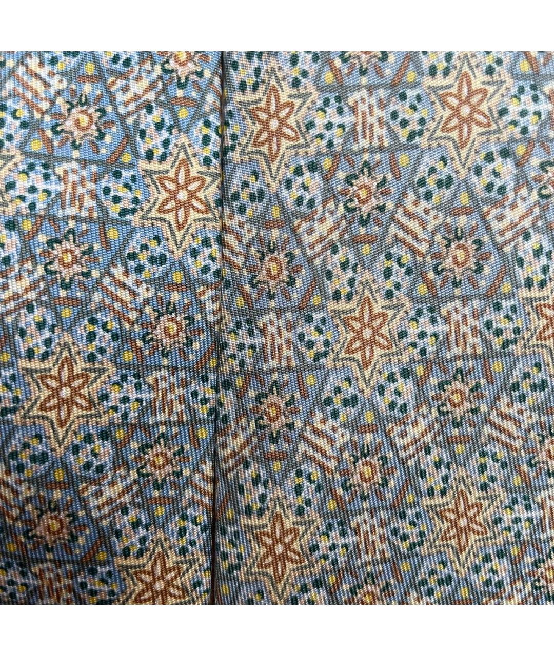 HERMES Голубой шелковый галстук, фото 2