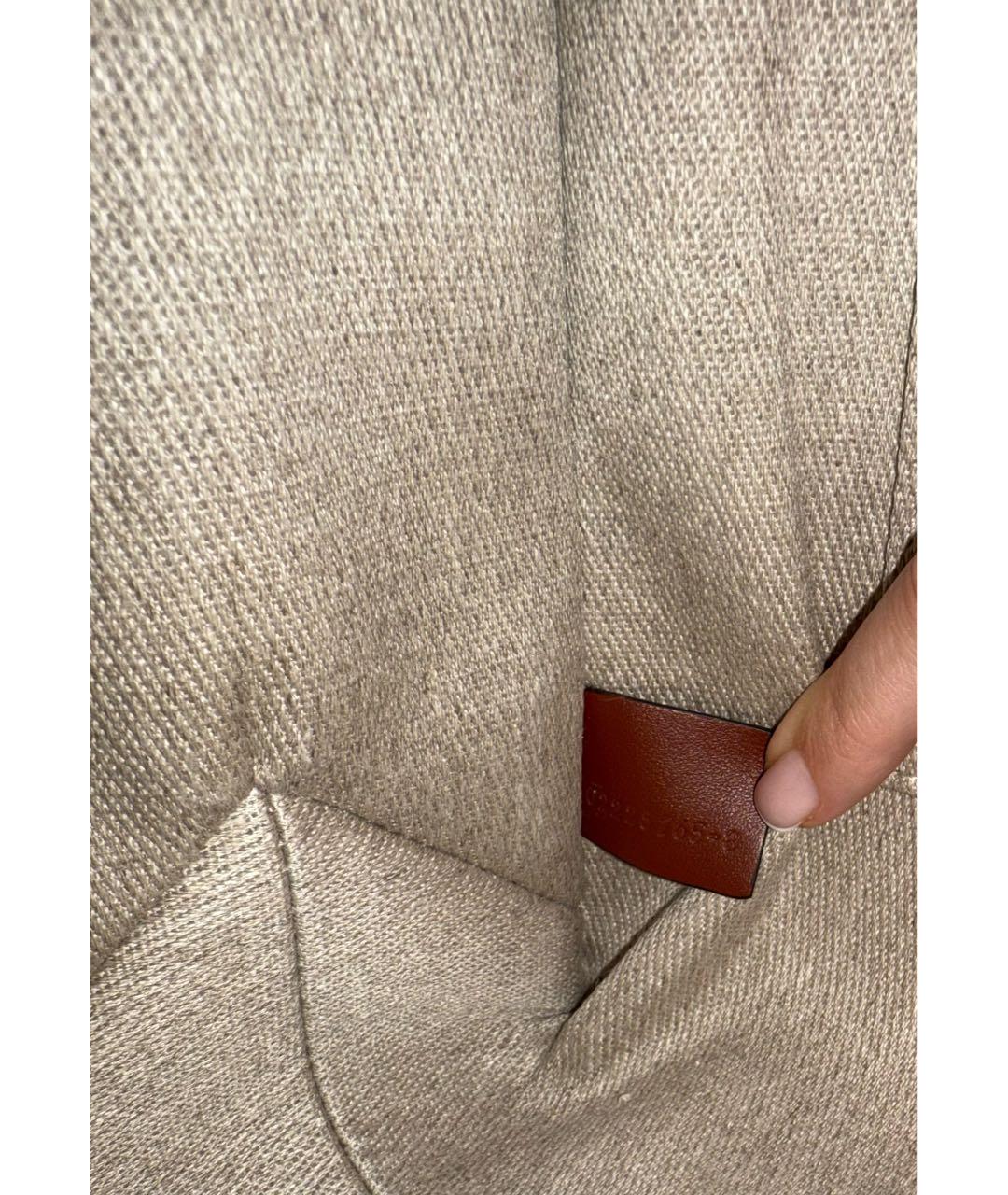 CHLOE Бежевая льняная сумка тоут, фото 6