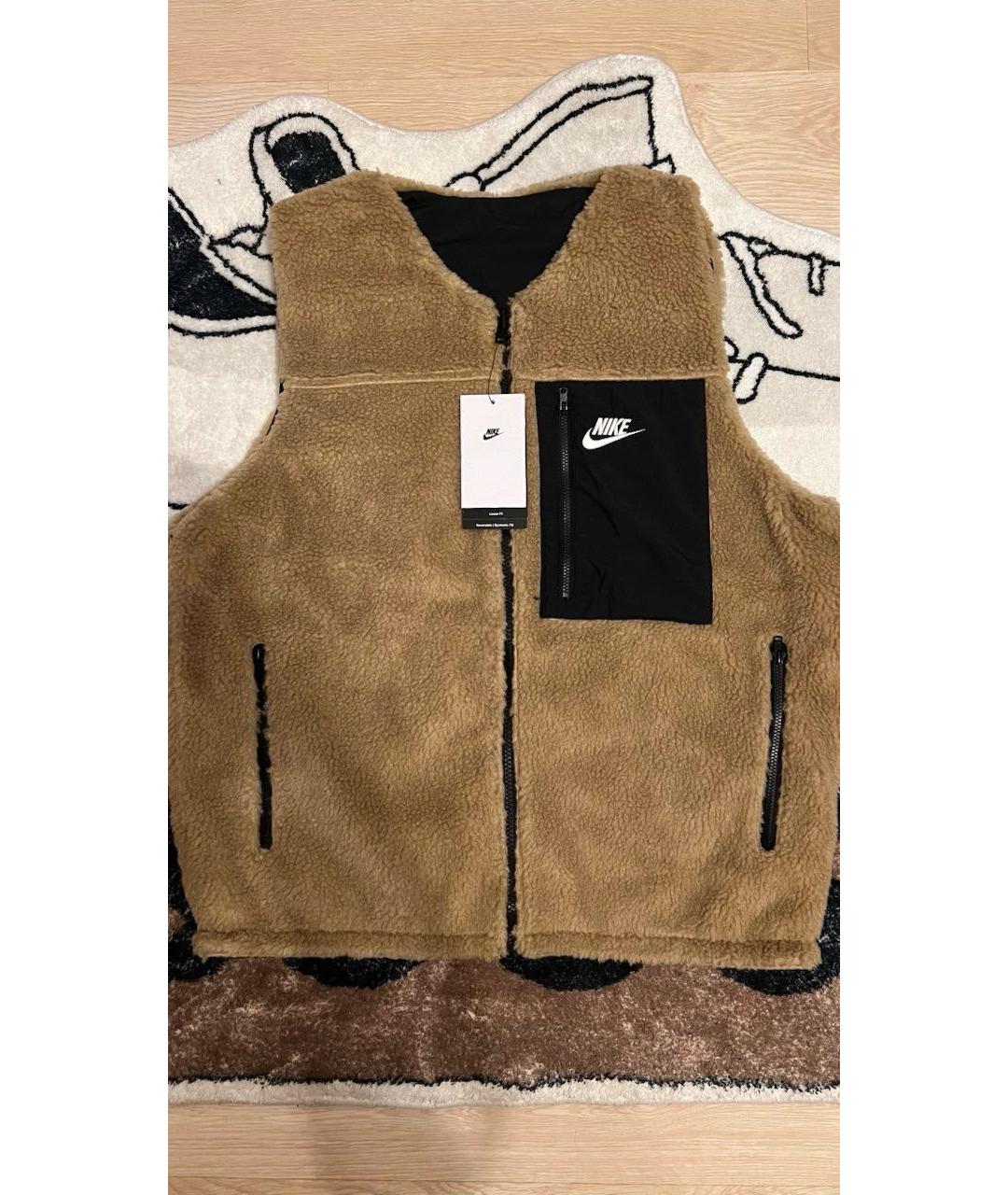 NIKE Черный шерстяной жилет, фото 3