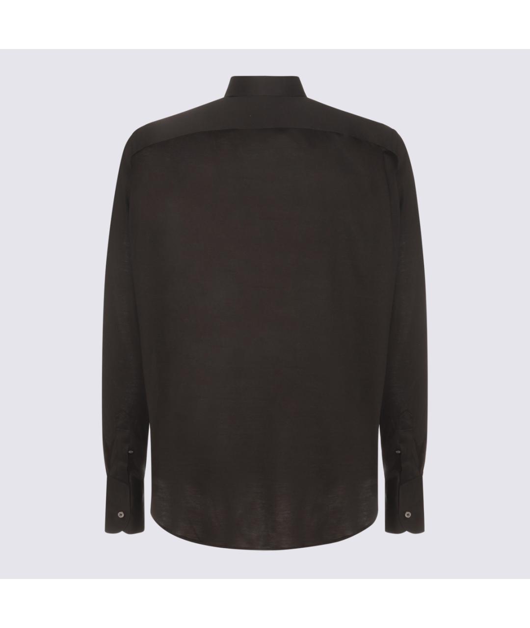 CANALI Серая хлопковая кэжуал рубашка, фото 2