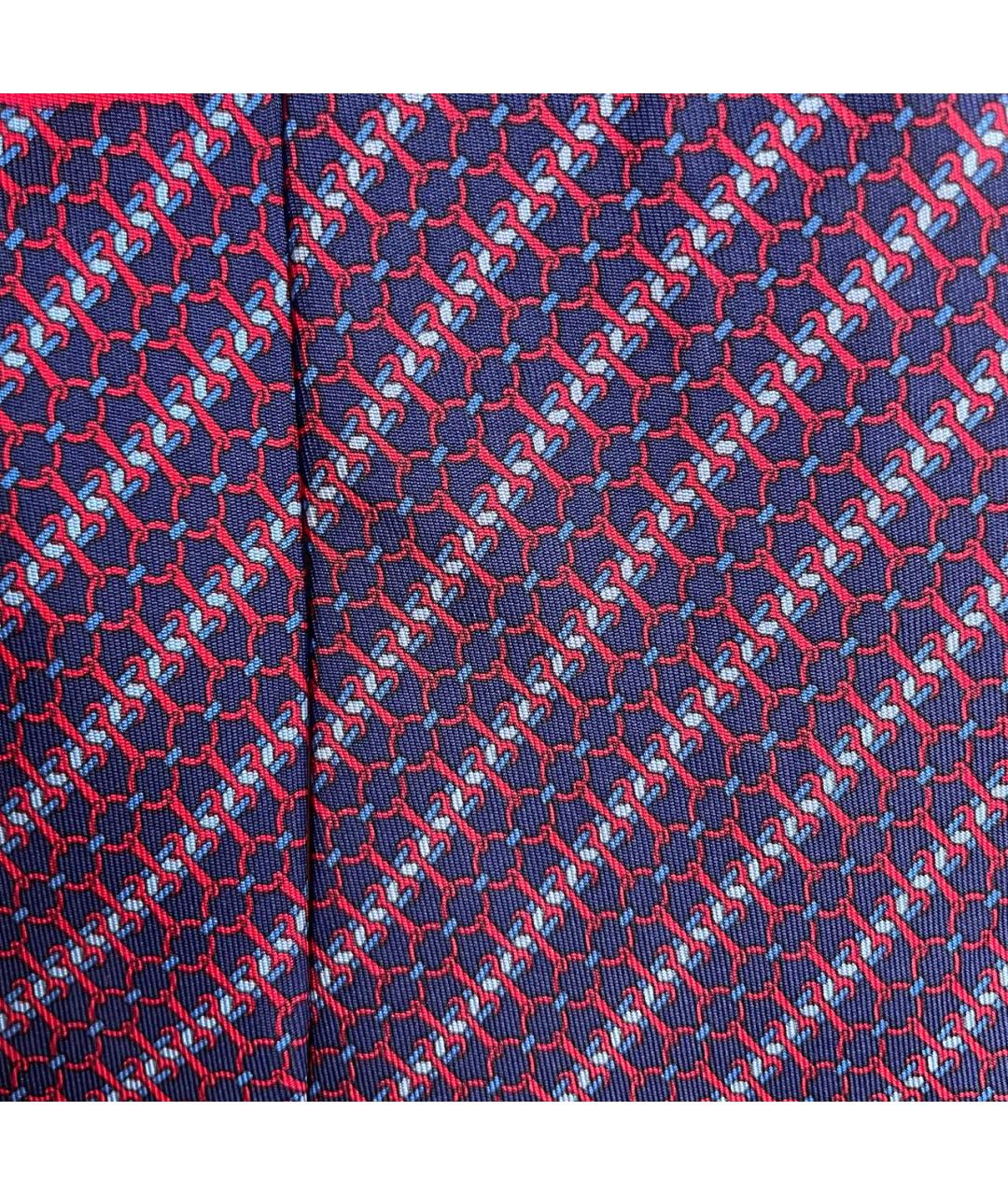 HERMES Синий шелковый галстук, фото 2