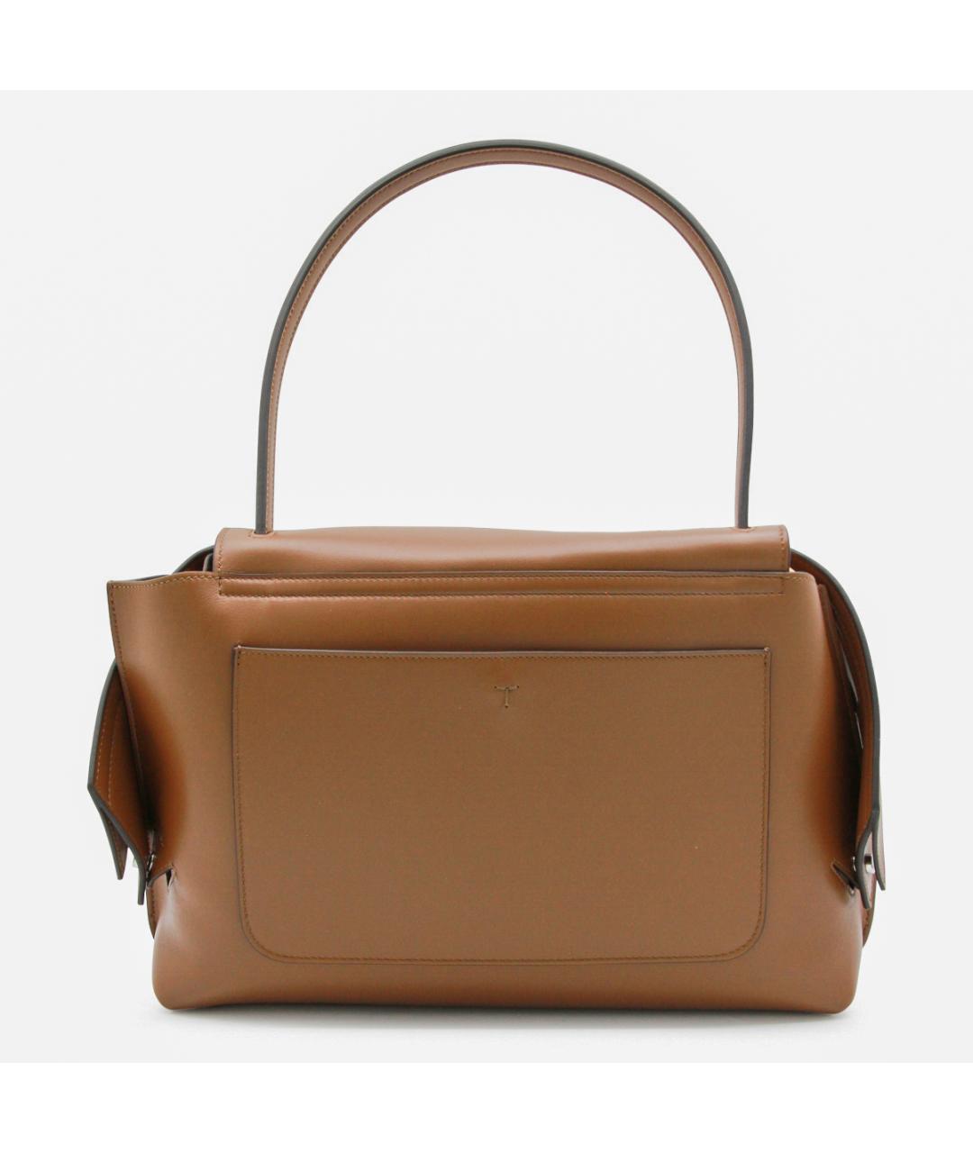 TOD'S Коричневая кожаная сумка с короткими ручками, фото 3