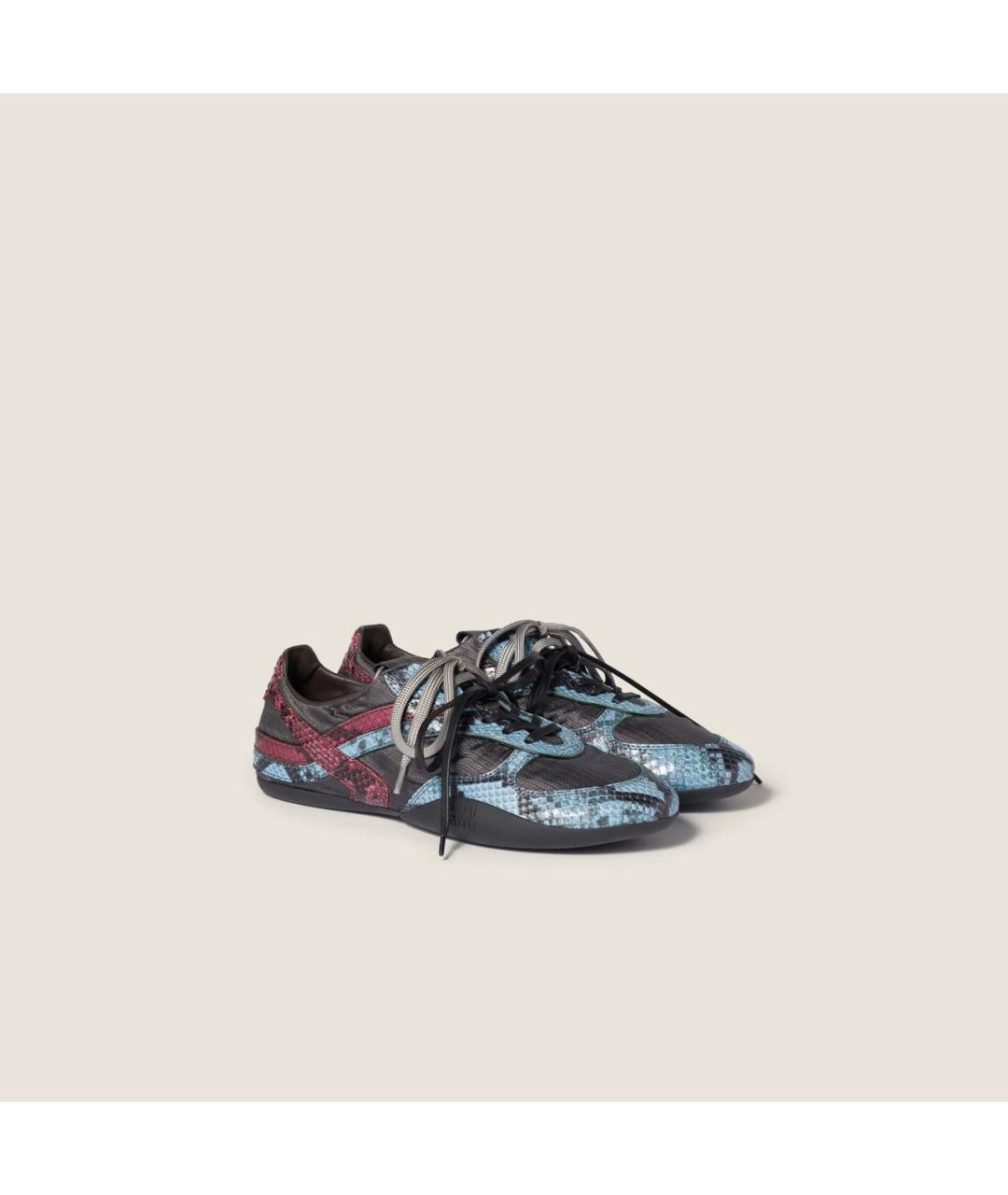 MIU MIU Черные кожаные кеды, фото 5