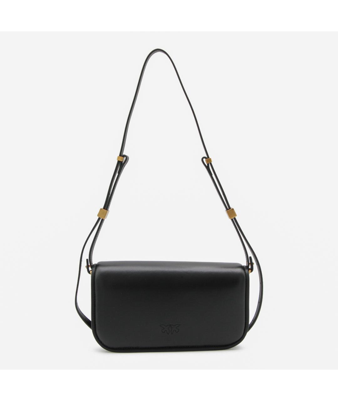 PINKO Черная кожаная сумка через плечо, фото 3