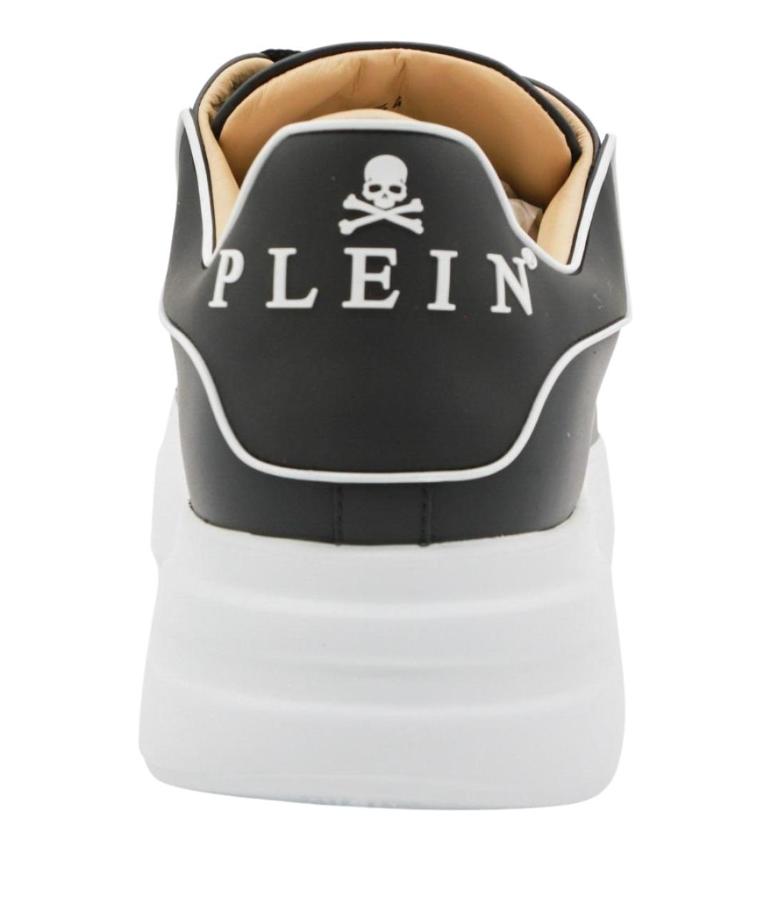 PHILIPP PLEIN Черные низкие кроссовки / кеды, фото 4