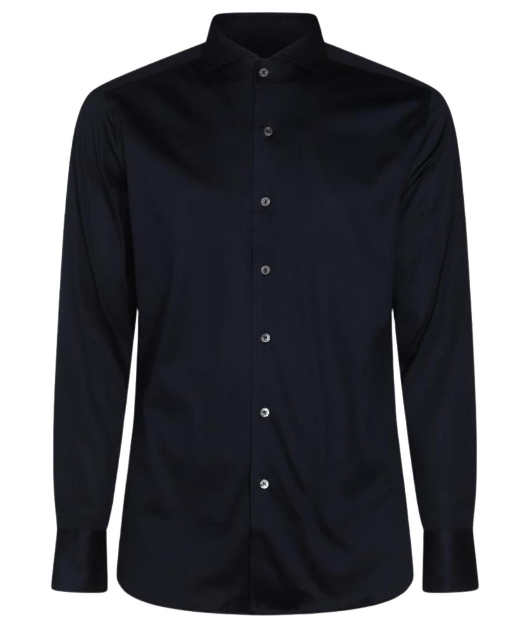 CANALI Черная хлопковая кэжуал рубашка, фото 1