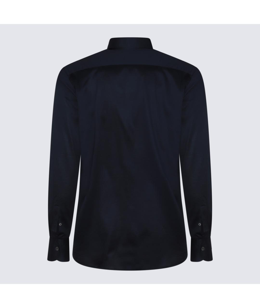 CANALI Черная хлопковая кэжуал рубашка, фото 2