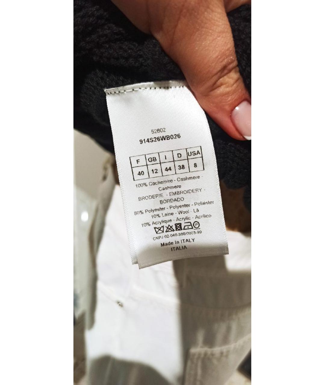 CHRISTIAN DIOR Черный кашемировый джемпер / свитер, фото 5