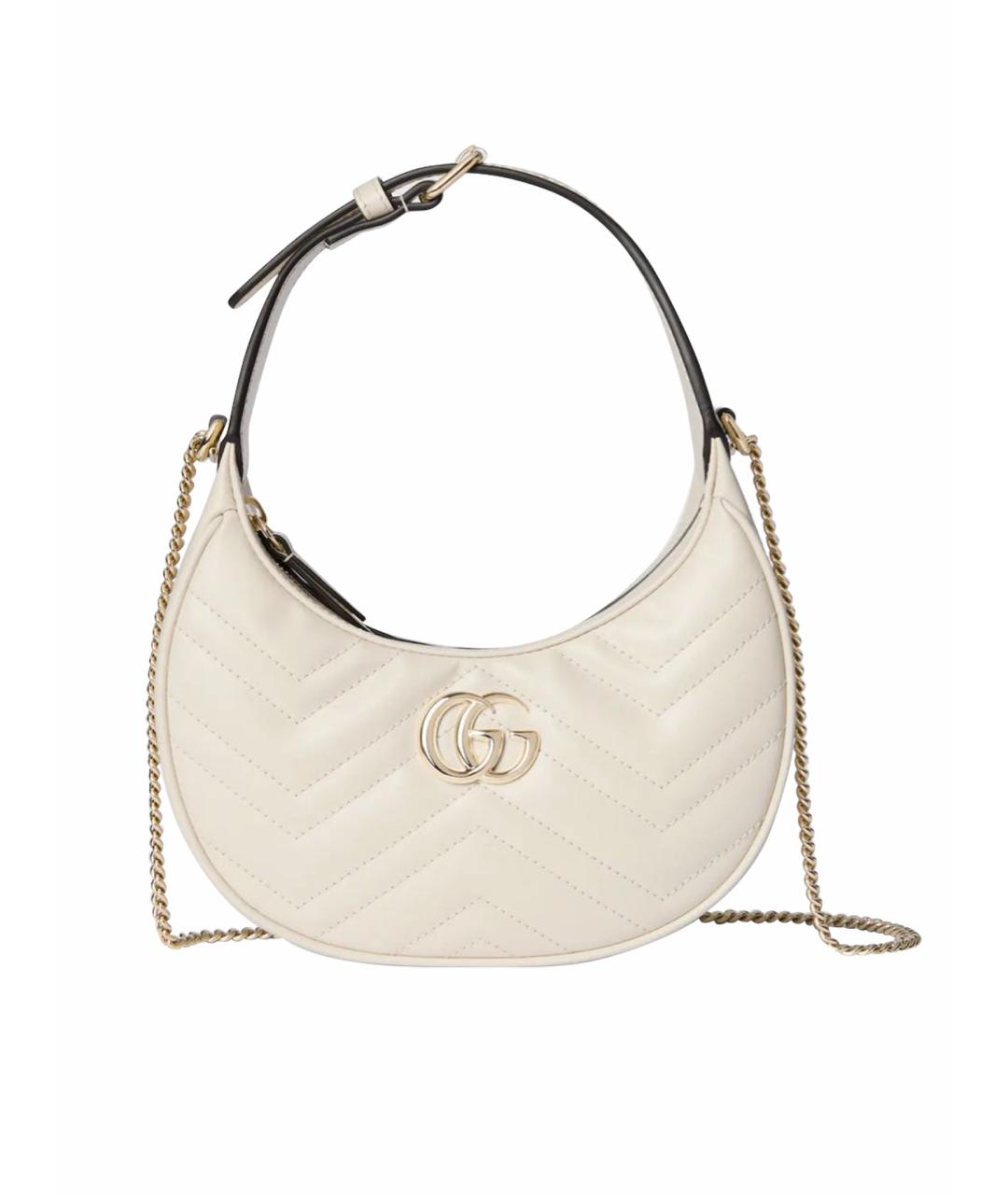 GUCCI Бежевая кожаная сумка с короткими ручками, фото 1