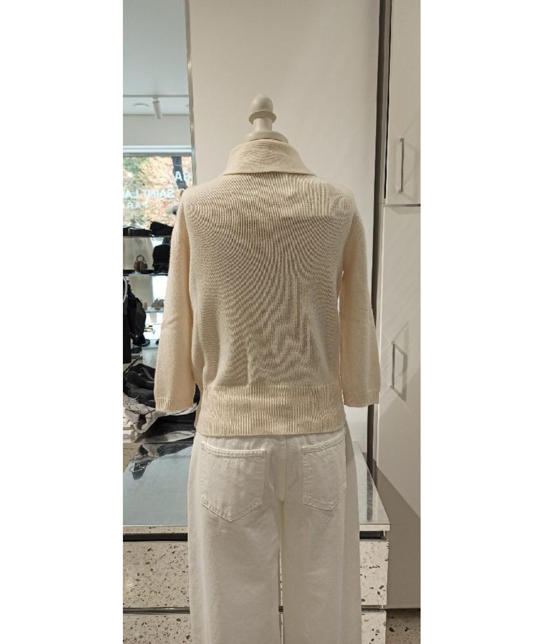 CHRISTIAN DIOR Бежевый кашемировый джемпер / свитер, фото 3