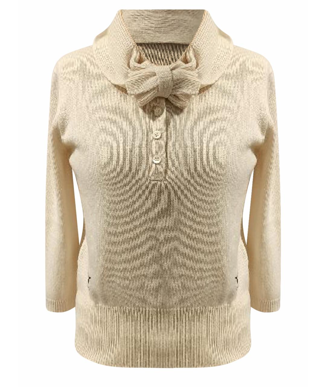 CHRISTIAN DIOR Бежевый кашемировый джемпер / свитер, фото 1