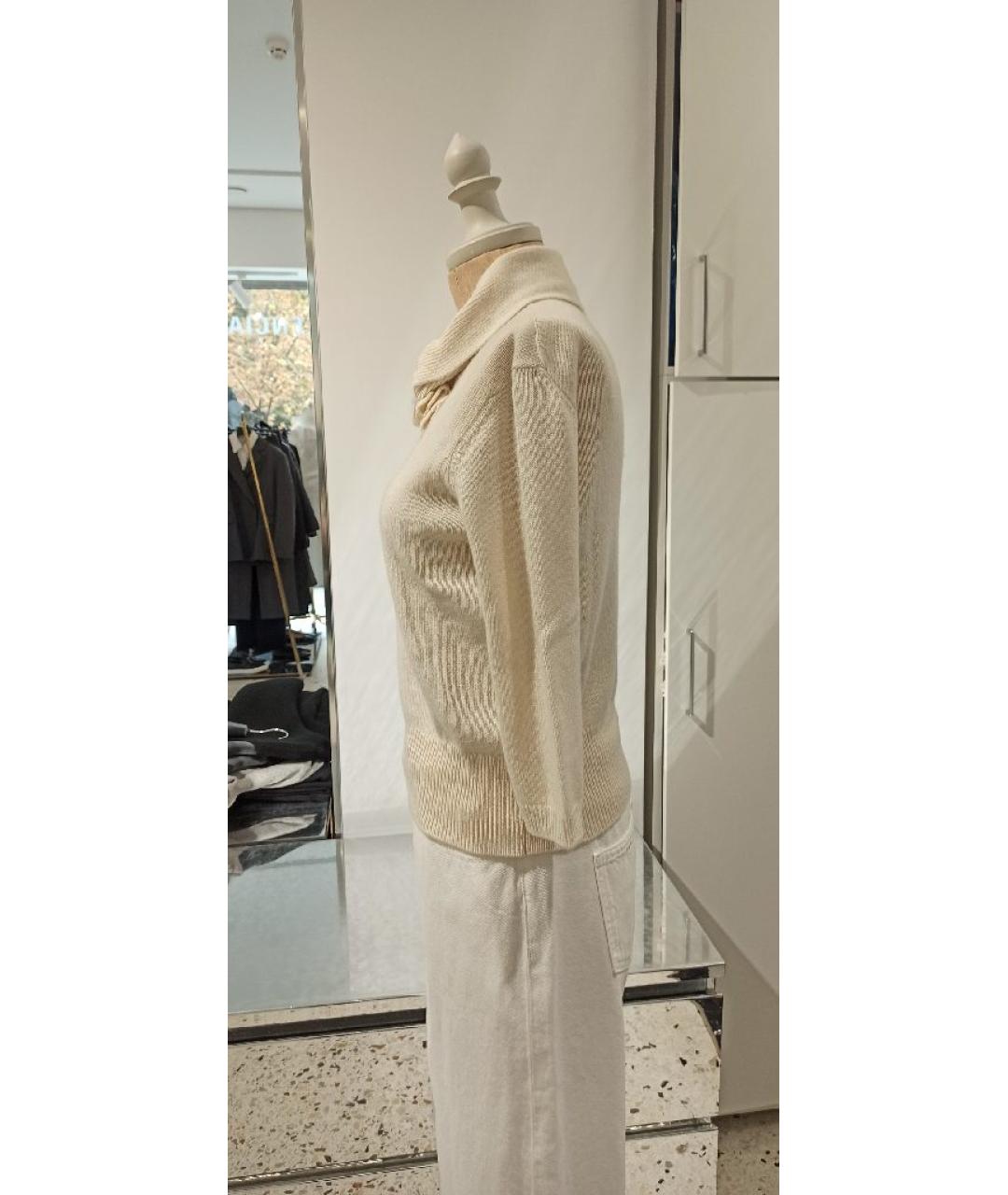CHRISTIAN DIOR Бежевый кашемировый джемпер / свитер, фото 2