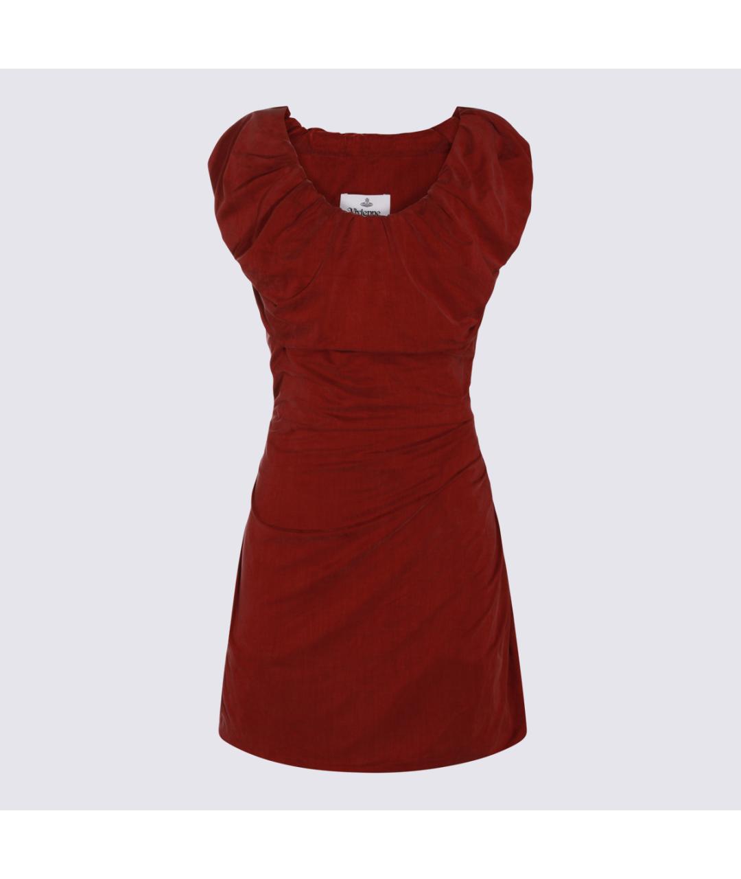 VIVIENNE WESTWOOD Красное вискозное коктейльное платье, фото 4