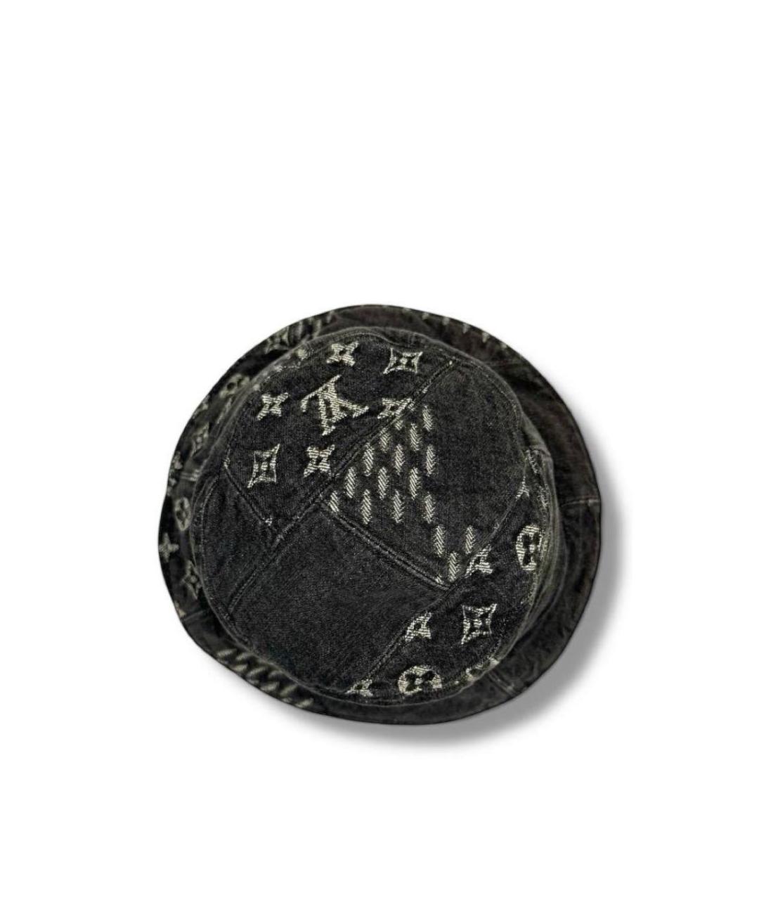 LOUIS VUITTON Антрацитовая хлопковая панама, фото 2