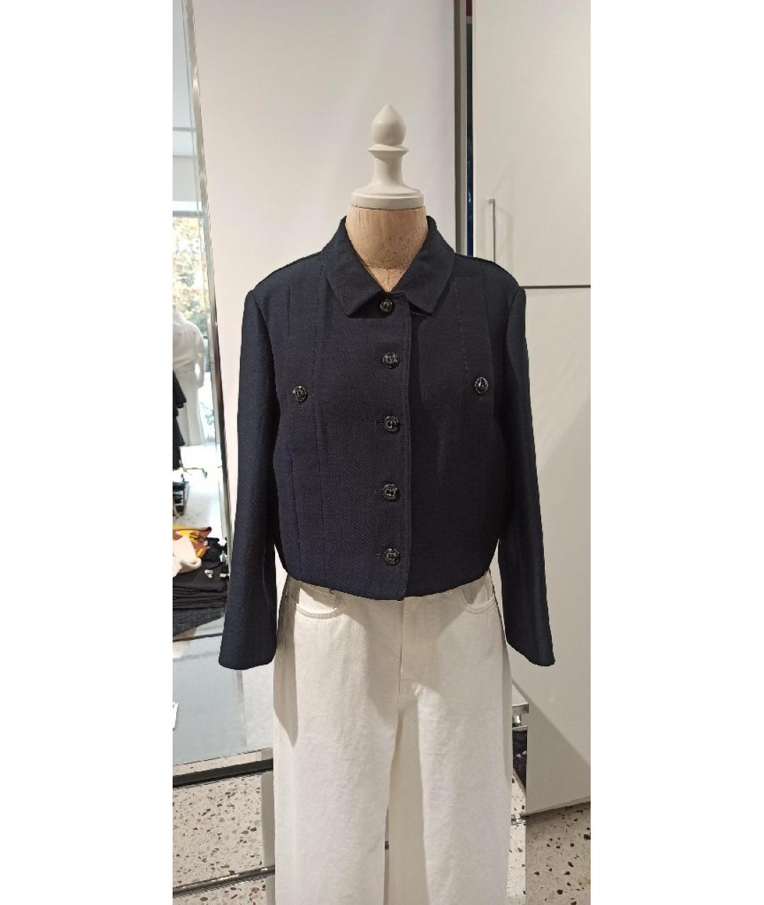 CHRISTIAN DIOR Темно-синий жакет/пиджак, фото 6