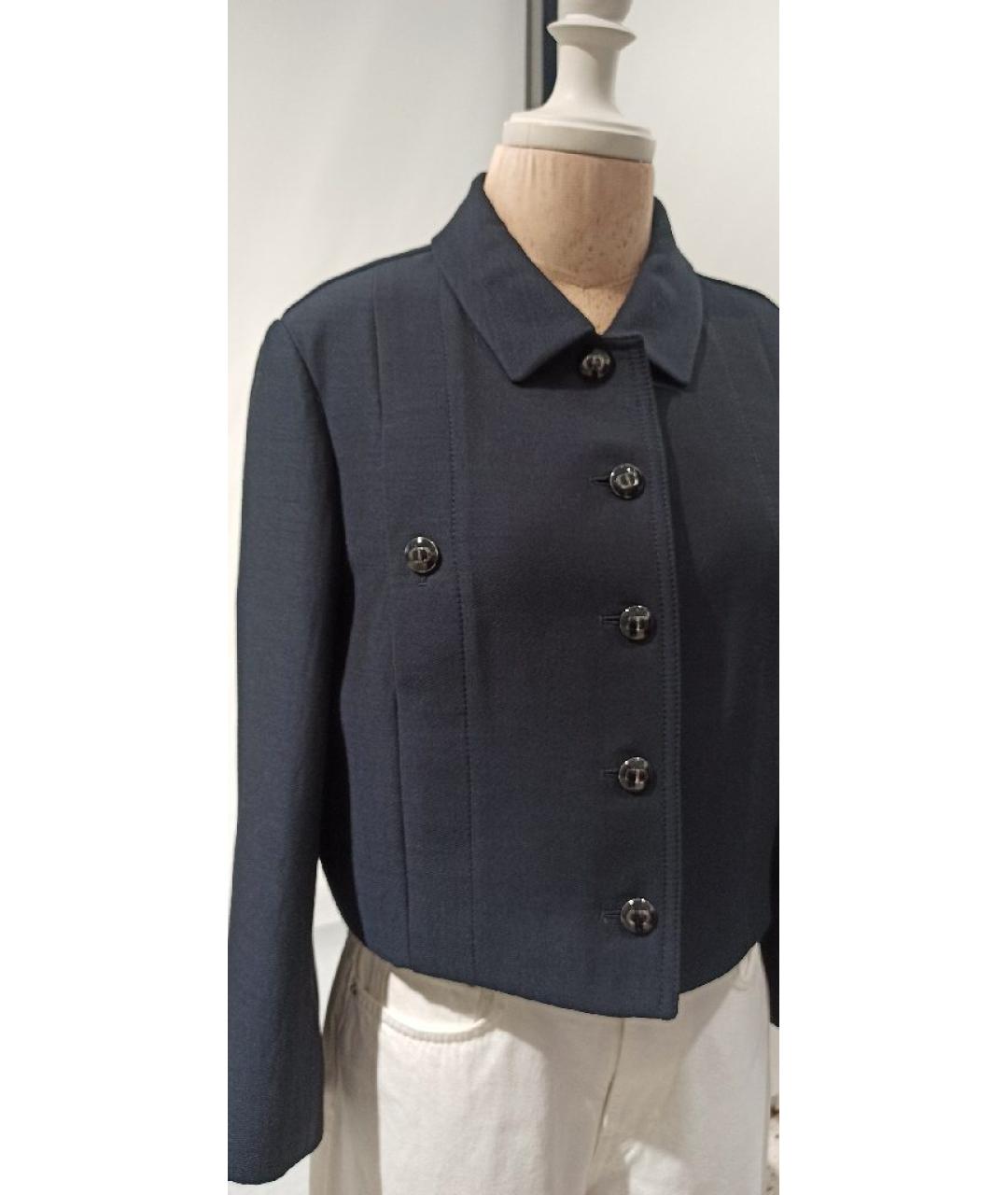 CHRISTIAN DIOR Темно-синий жакет/пиджак, фото 4