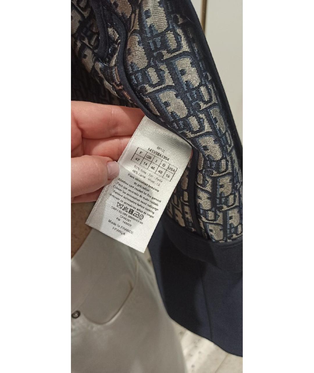 CHRISTIAN DIOR Темно-синий жакет/пиджак, фото 5