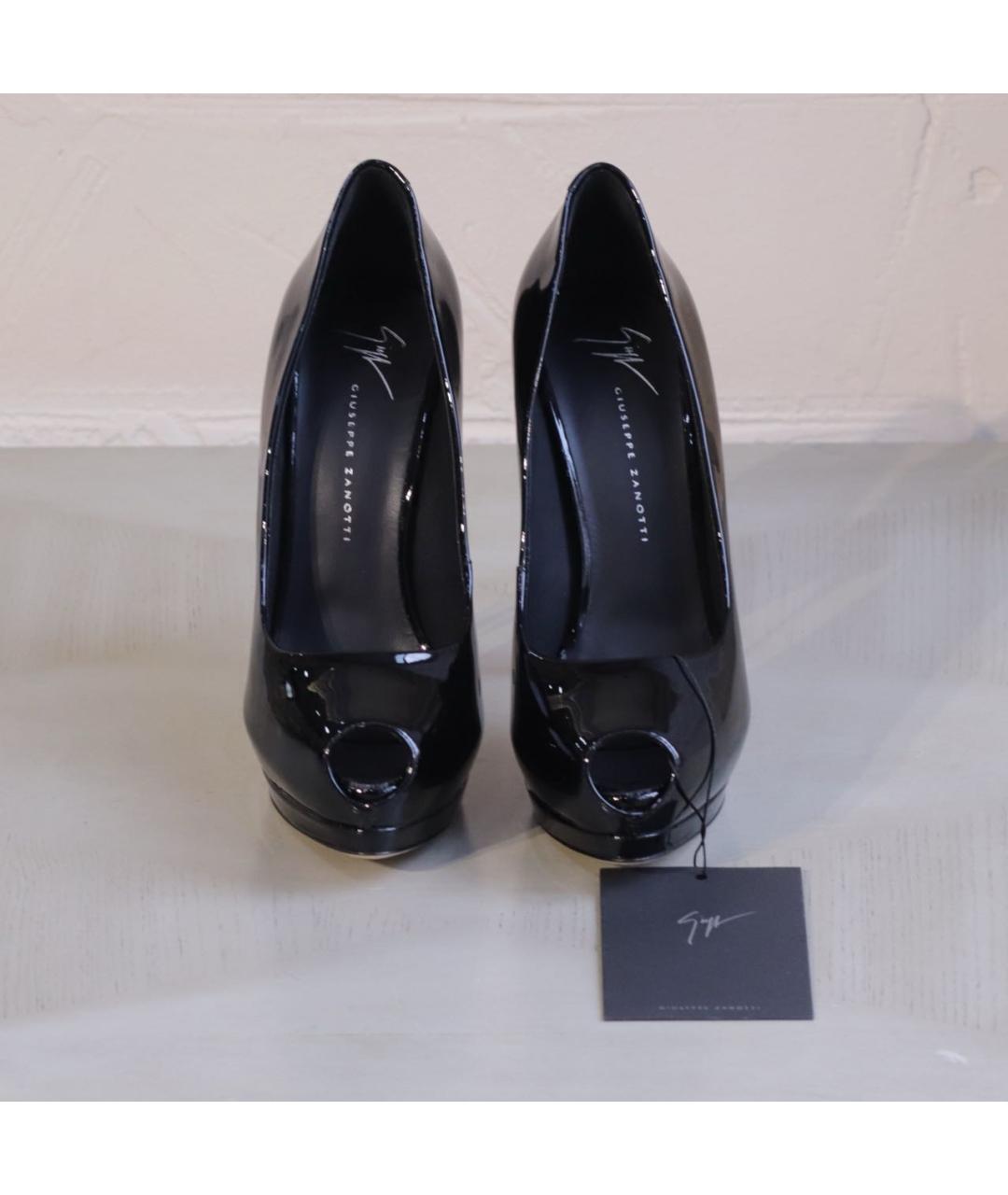 GIUSEPPE ZANOTTI DESIGN Черные туфли из лакированной кожи, фото 2