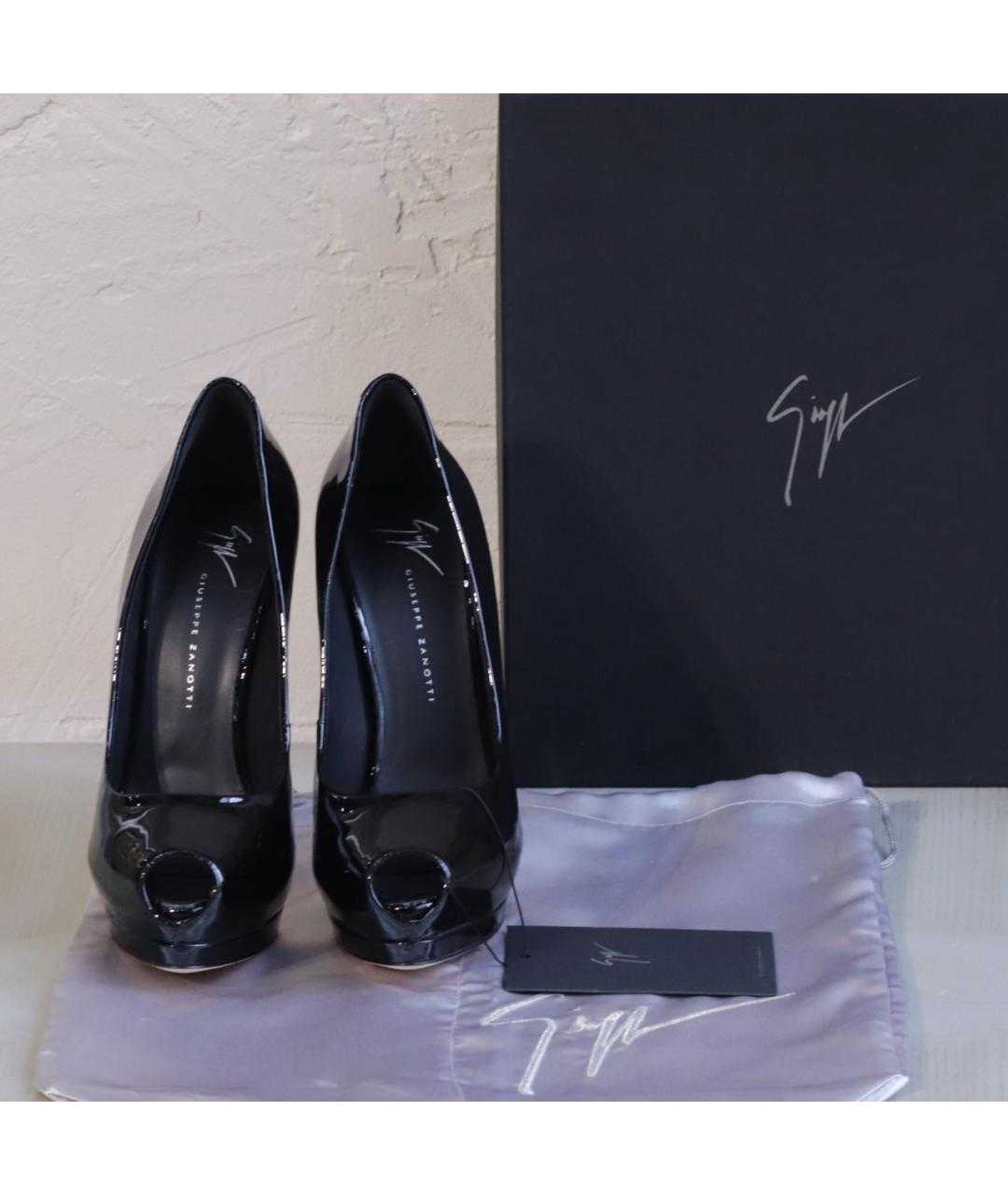 GIUSEPPE ZANOTTI DESIGN Черные туфли из лакированной кожи, фото 3