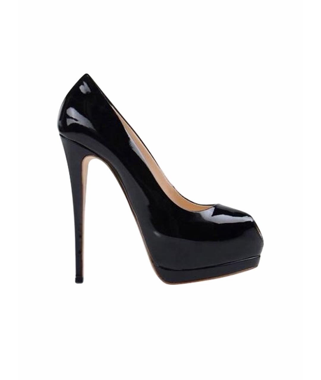 GIUSEPPE ZANOTTI DESIGN Черные туфли из лакированной кожи, фото 1