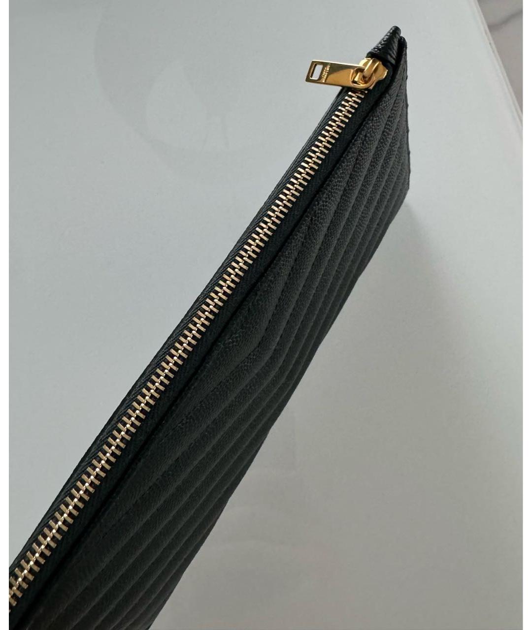 SAINT LAURENT Хаки кожаный кошелек, фото 3