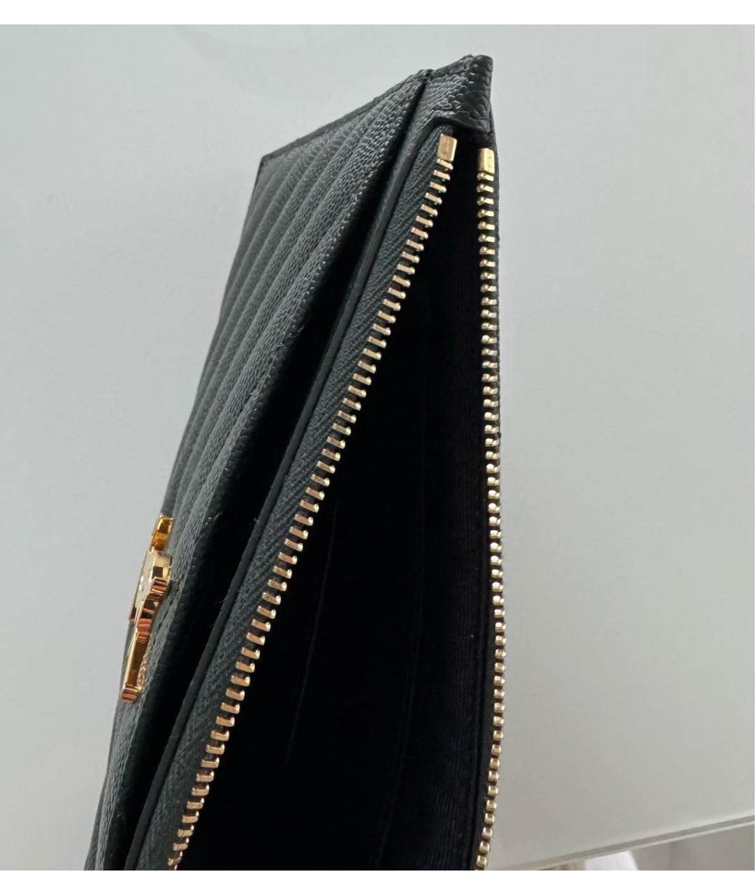 SAINT LAURENT Хаки кожаный кошелек, фото 4