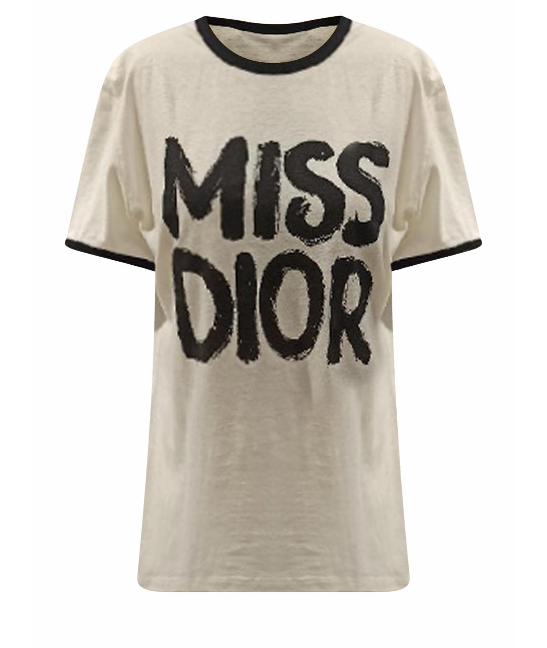 CHRISTIAN DIOR Белая хлопковая футболка, фото 1
