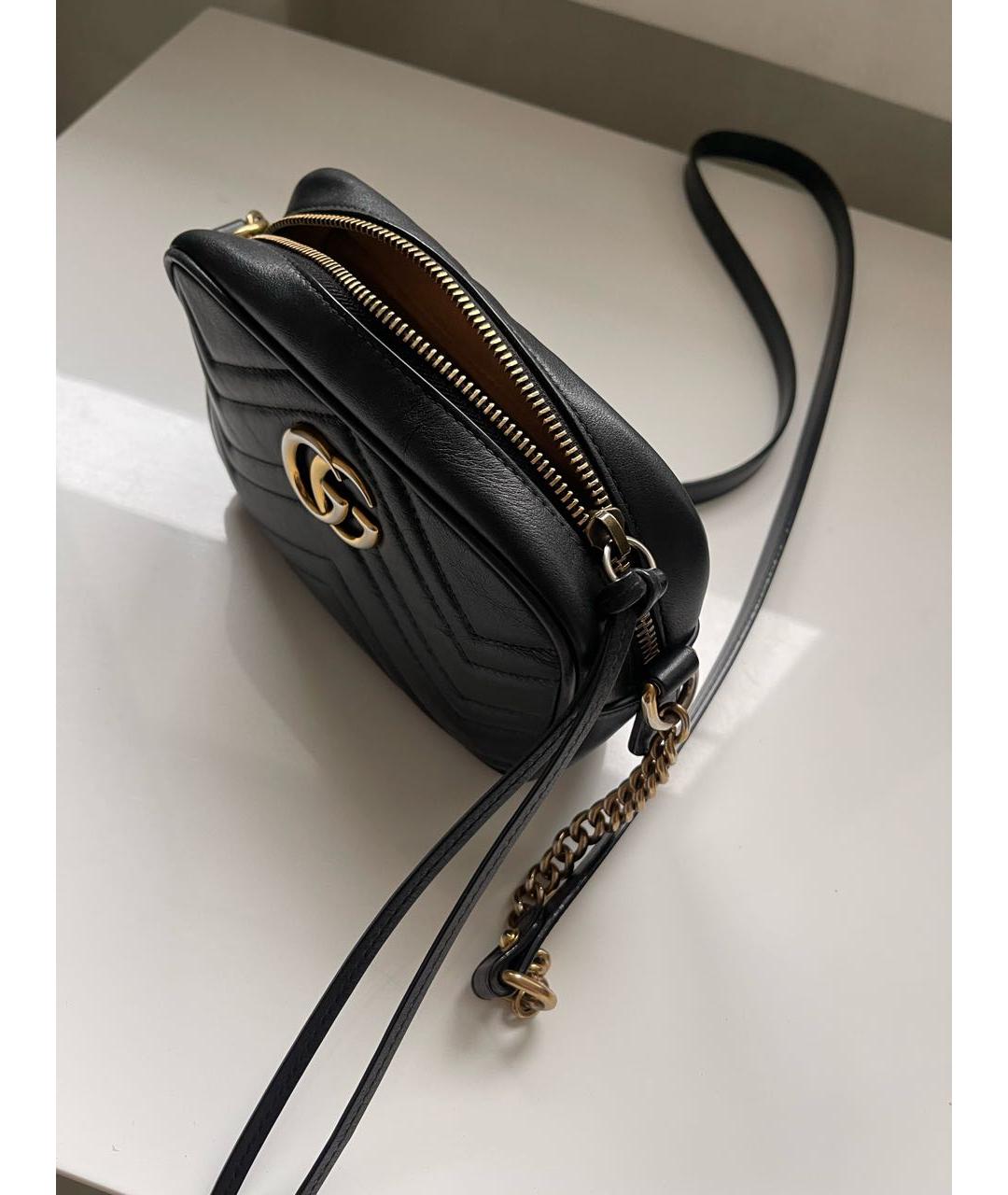 GUCCI Черная кожаная сумка через плечо, фото 2