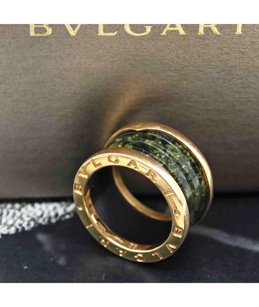 BVLGARI Зеленые кольцо из розового золота, фото 2