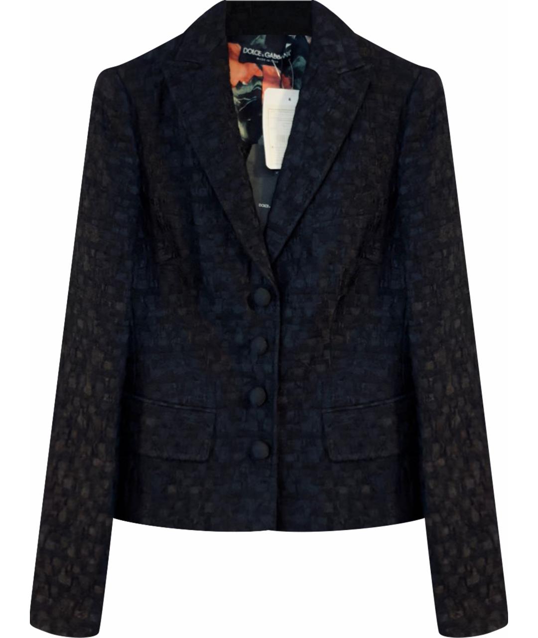 DOLCE&GABBANA Черный шерстяной жакет/пиджак, фото 1